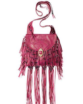 Anna Sui leather fringe bag