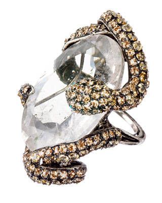 Rutilated quartz ring by Iradj Moini