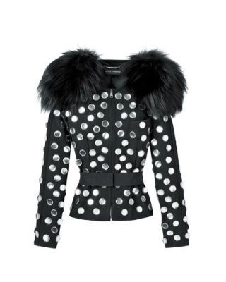 Dolce &amp; Gabbana appliqu&#233;-trim silk-and-wool jacket with fur collar