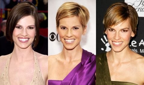 Hilary Swank S Hairstyles