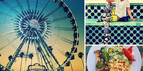 Ferris wheel, Photograph, Cuisine, Amusement ride, Spoke, Dish, Recipe, Tableware, Amusement park, Colorfulness, 