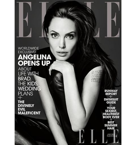 rabat Mathis Yoghurt Angelina Jolie ELLE June Cover - Angelina Jolie on Her Rebellious Past