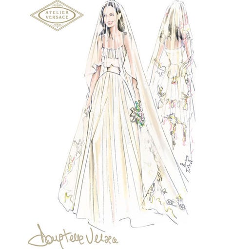 See Angelina Jolie S Wedding Dress Angelina Jolie Versace Wedding Dress