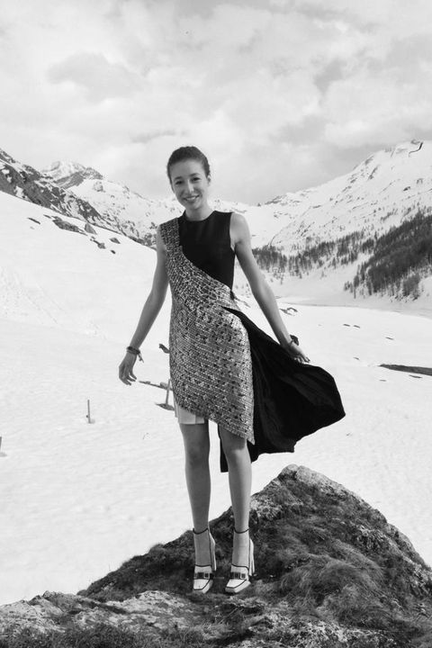 Photograph, Human leg, White, Style, Monochrome photography, Dress, People in nature, Black-and-white, Monochrome, Travel, 