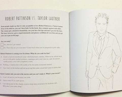 Robert Pattinson Rpattz Coloring Book Colour Me Good Mel Elliott