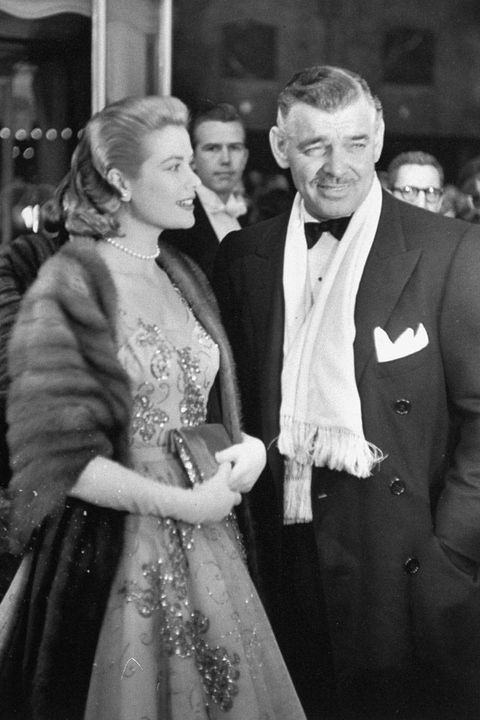 21 Vintage Couples on the Oscars Red Carpet - Grace Kelly, Clark Gable