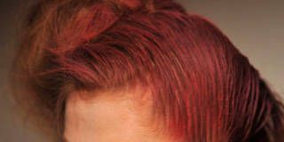 Hair, Lip, Hairstyle, Chin, Forehead, Eyebrow, Red, Style, Collar, Red hair, 