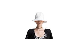 Clothing, Sleeve, Human body, Shoulder, Textile, Joint, Standing, Outerwear, White, Hat, 