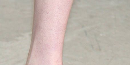 Human leg, Joint, Black, Grey, Tan, Foot, Close-up, Ankle, Calf, Leather, 