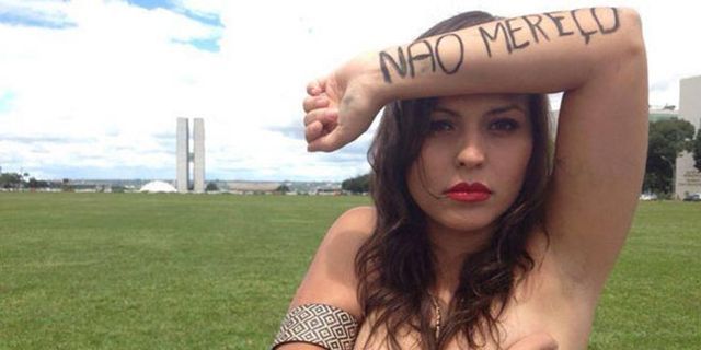 Brazilian Women Protest Study Said Women Deserved To Be Raped