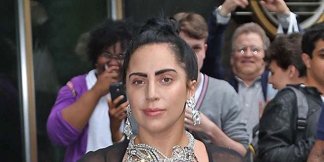 Lady Gaga Wears a Nipple-Baring Outfit (NSFW)