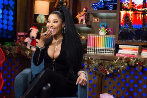 Nicki Minaj Suffers A Wardrobe Malfunction Watch What Happens Live