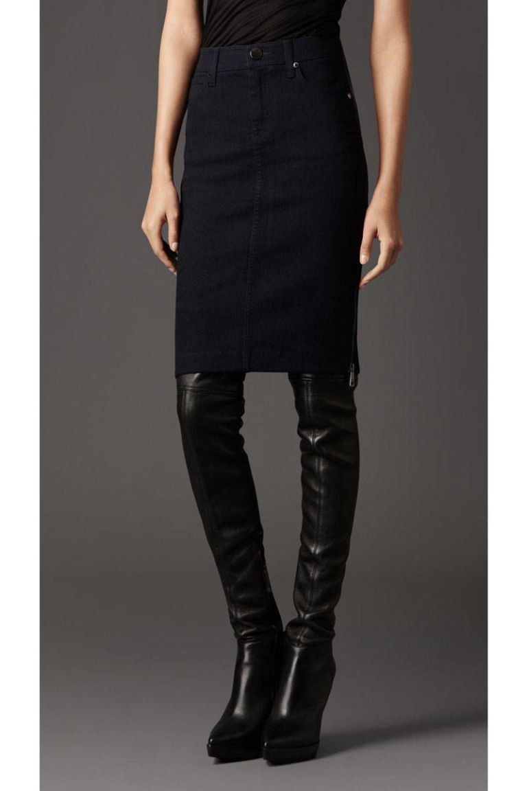 burberry denim skirt