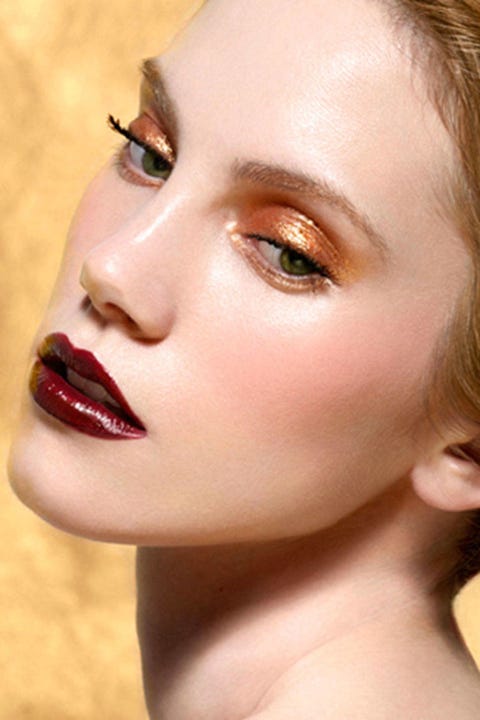 Gold Makeup Trend Gold For Eyes Lips Cheeks
