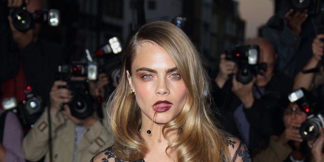 Cara Delevingne - Weird Mouth Toothpick Accessory