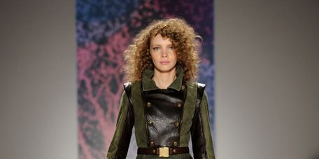 Clothing, Fashion show, Shoulder, Textile, Joint, Outerwear, Runway, Fashion model, Style, Knee, 
