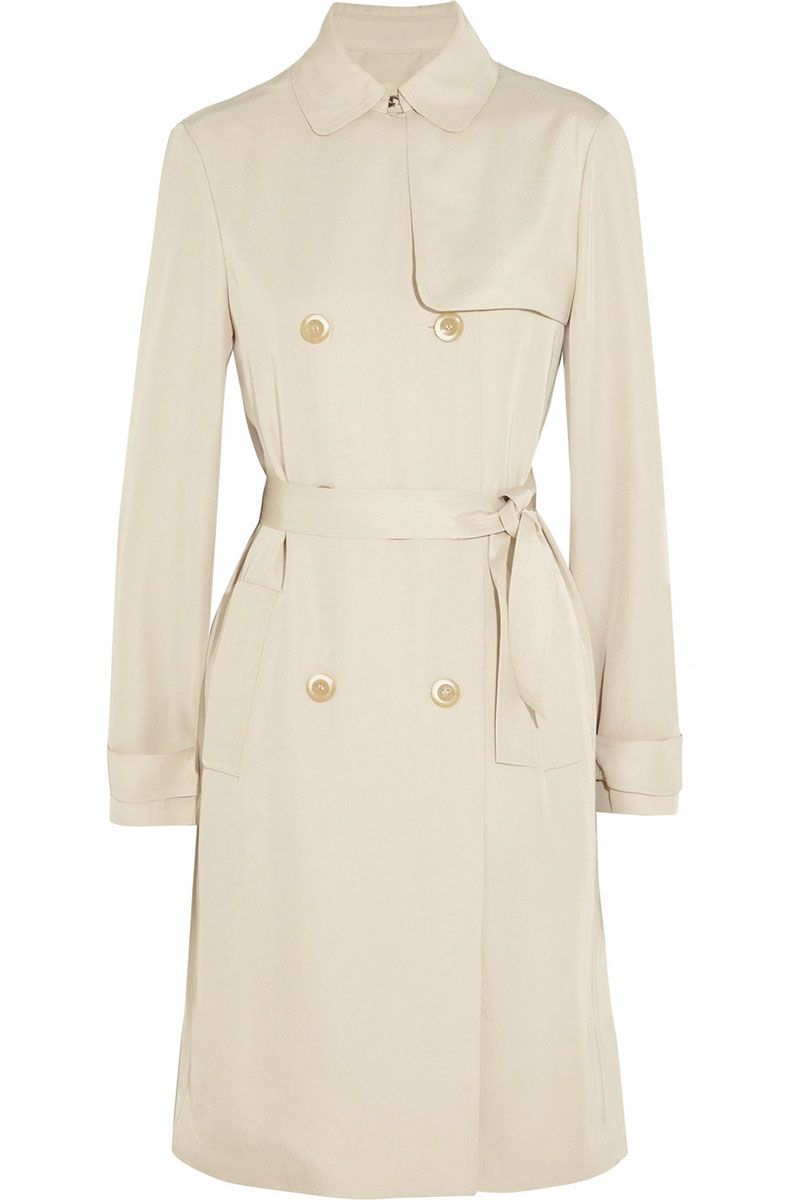 silk trench coat zara