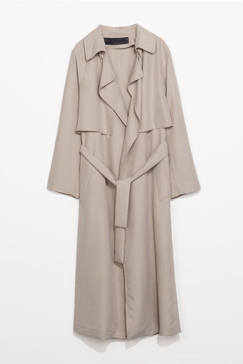 silk trench coat zara