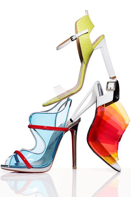 designer pvc heels