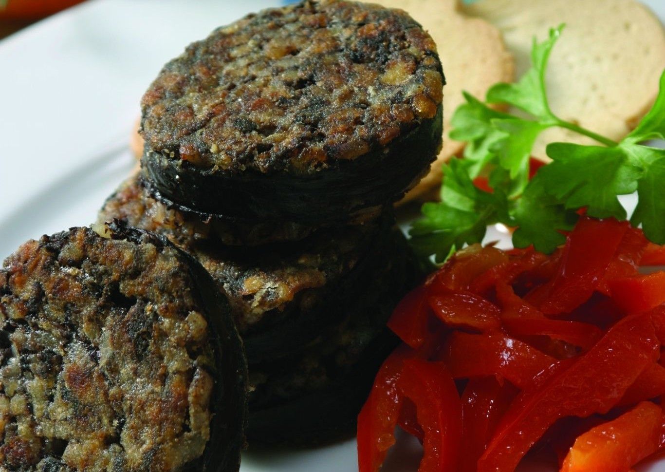 Morcilla frita con pimientos