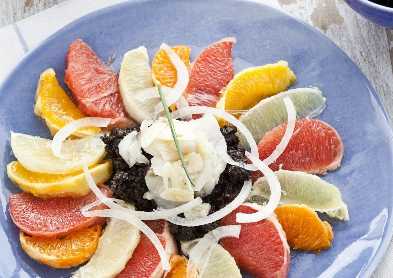 Ensalada de cítricos y bacalao