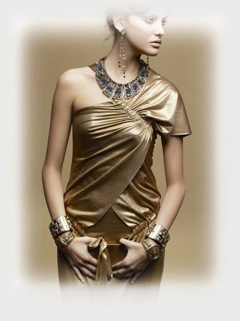 Chanel Paris-Byzance Gold Silk Godess Maxi Dress, 2011 – Basha Gold