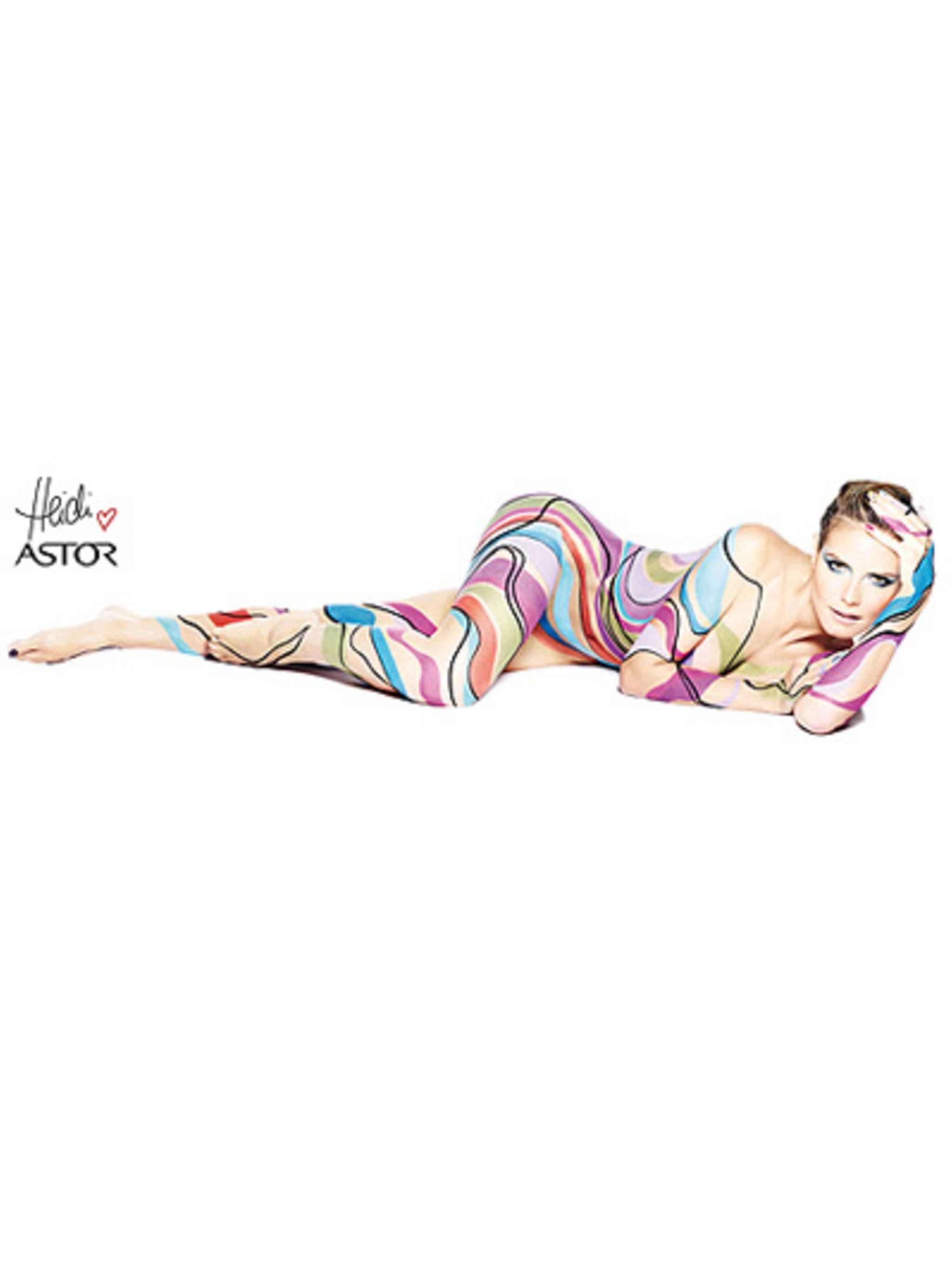 Heidi Klum poseert met bodypaint