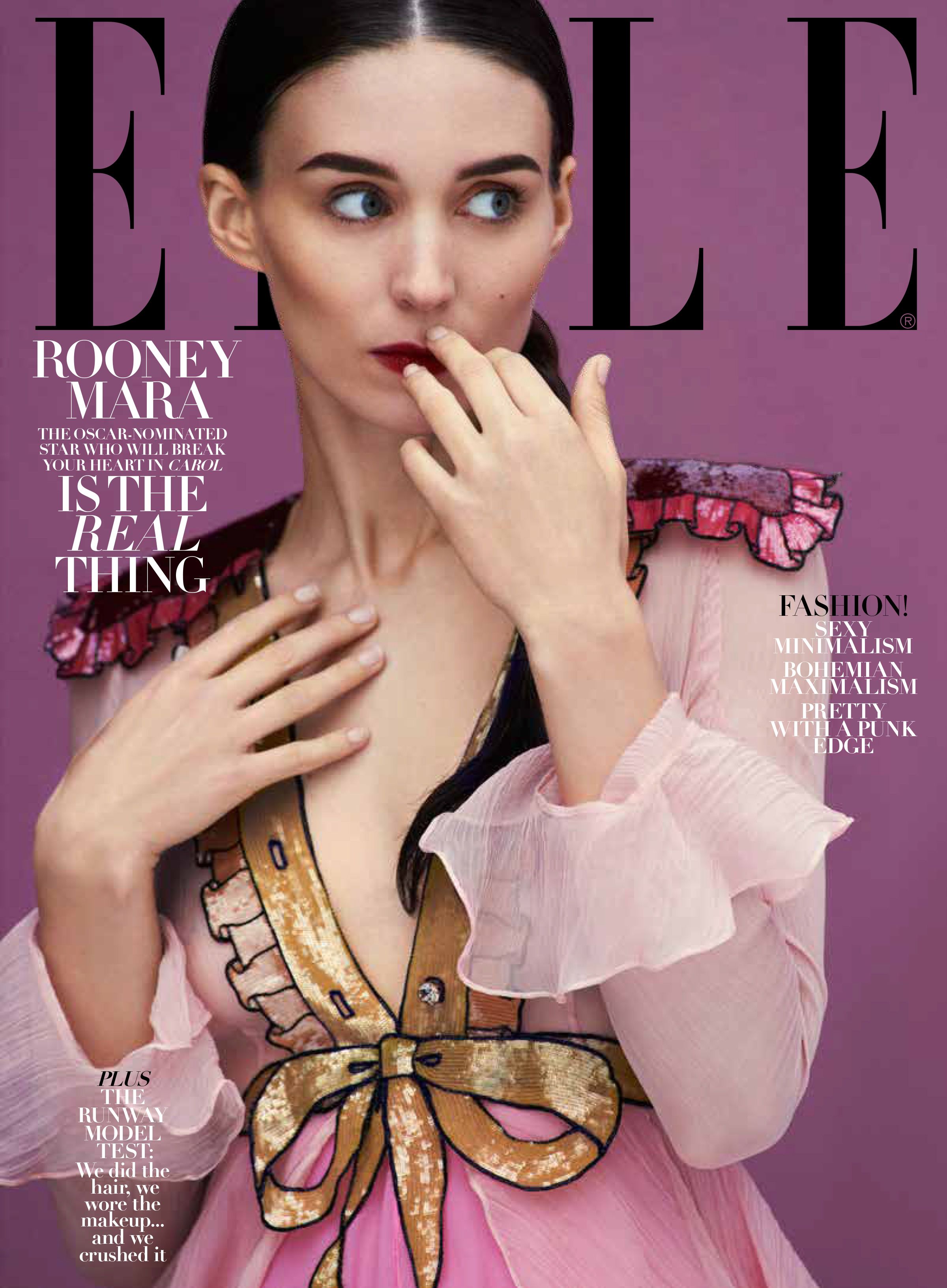 Kate Mara Anal Sex - Rooney Mara ELLE January 2016 Cover Story - Rooney Mara ELLE Photos