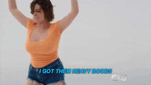 Crazy-Ex Girlfriend' Star Rachel Bloom Shares Bouncy Video From Hilarious  'Heavy Boobs' Shoot
