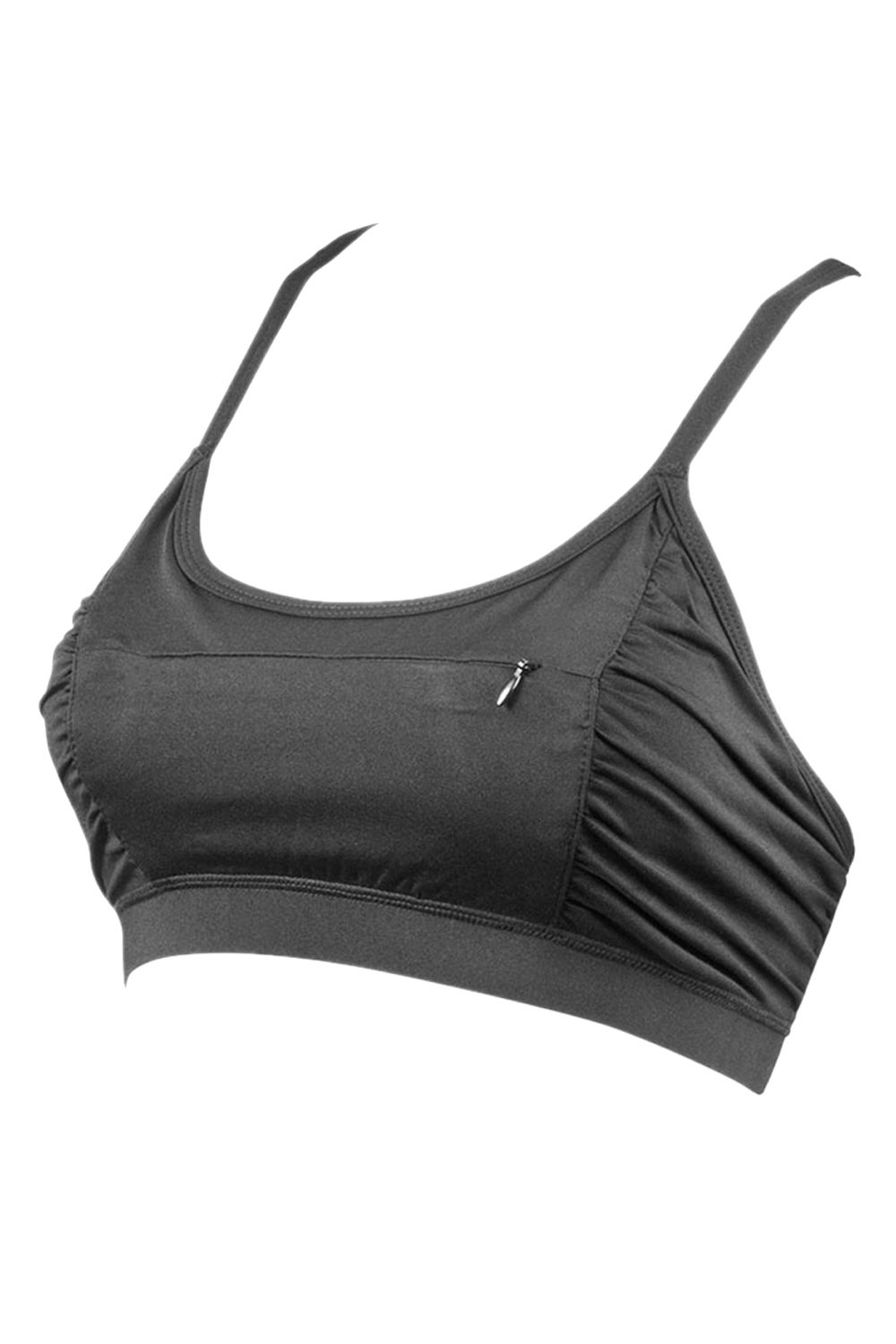 Action bra with phone pouch