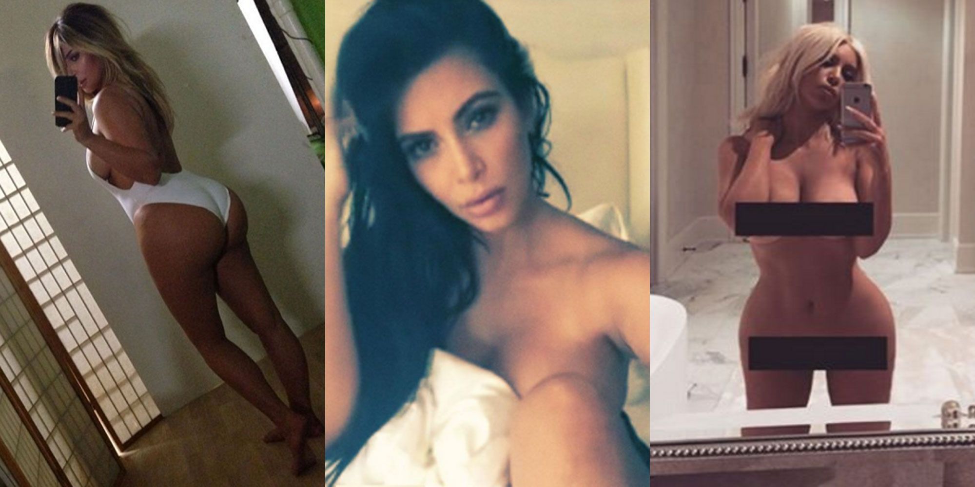 Kim Kardashian's Naked Instagram Selfies - Kim Kardashian Nude Photos on  Instagram