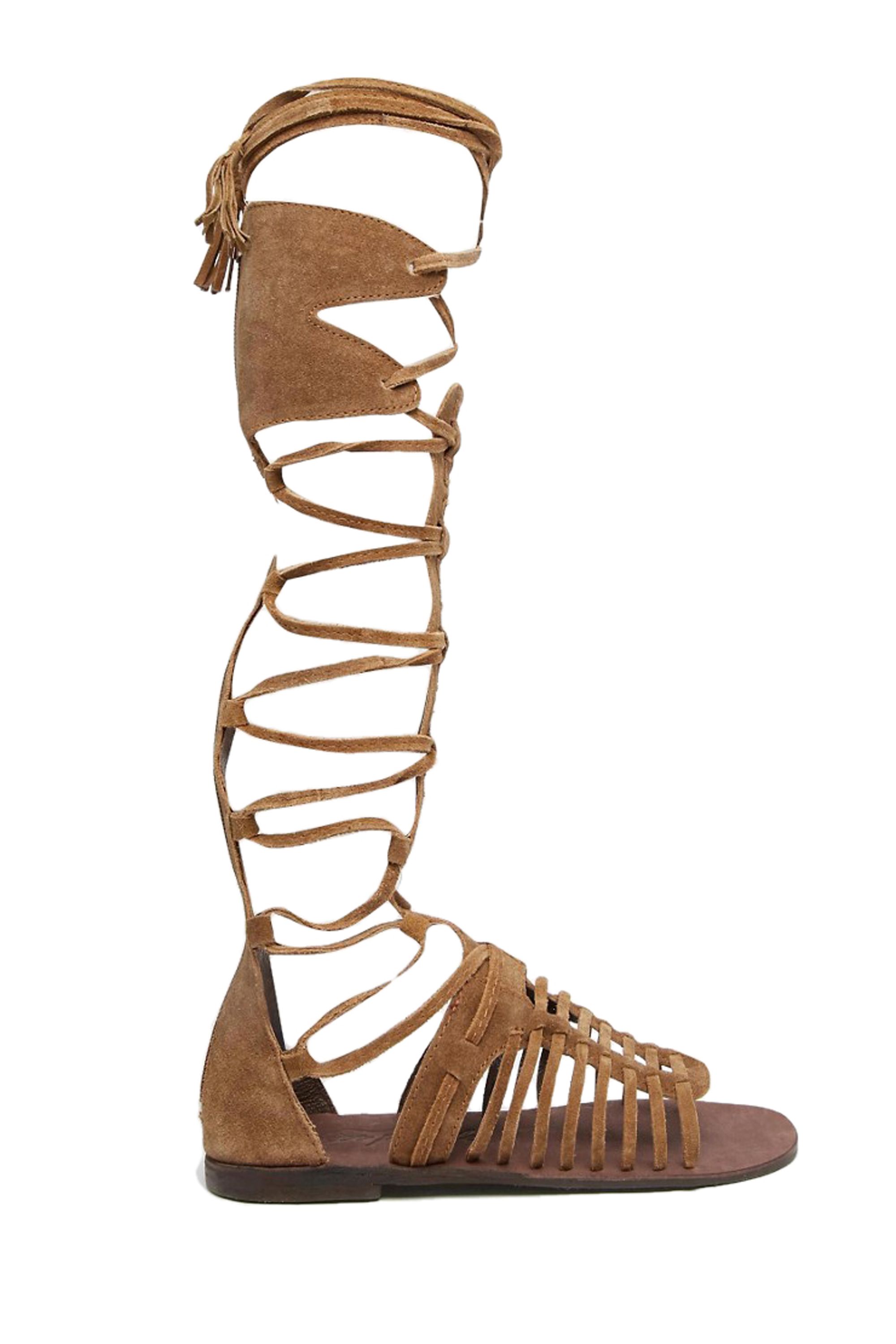 Strappy Brown High Heels Chic Gladiator Sandals on Luulla