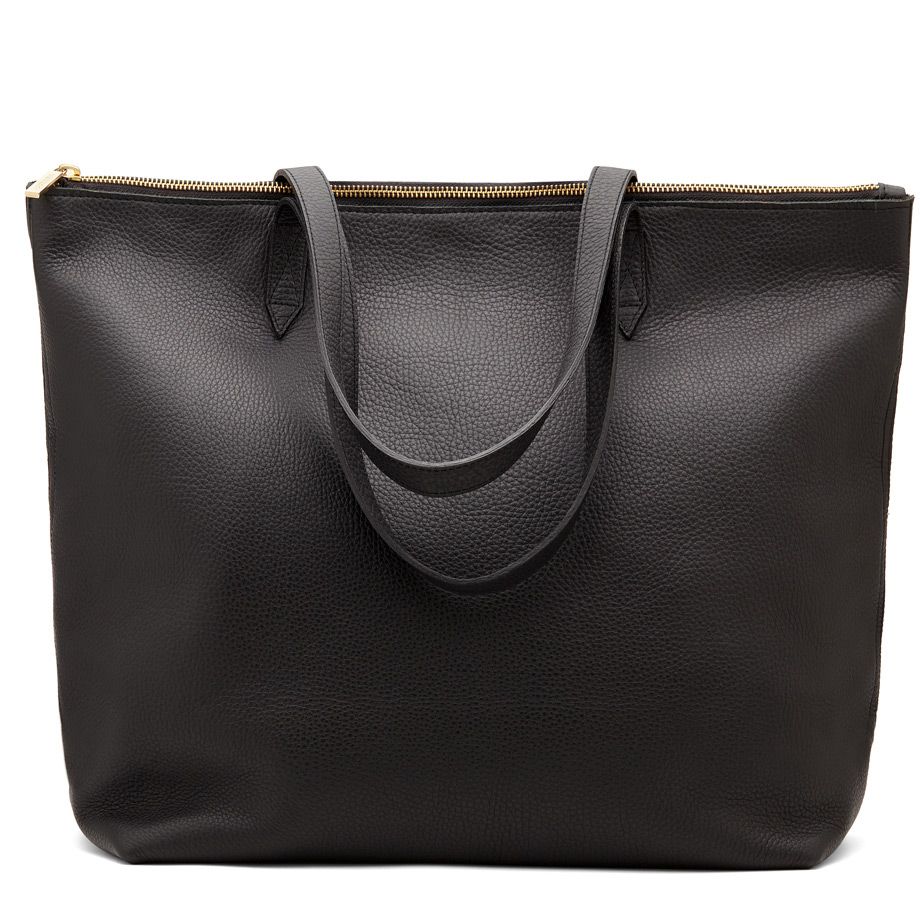 NWT Cuyana Top Handle Crossbody Bag Black Pebbled Leather