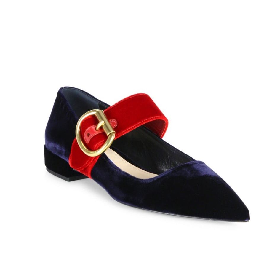 prada velvet flats