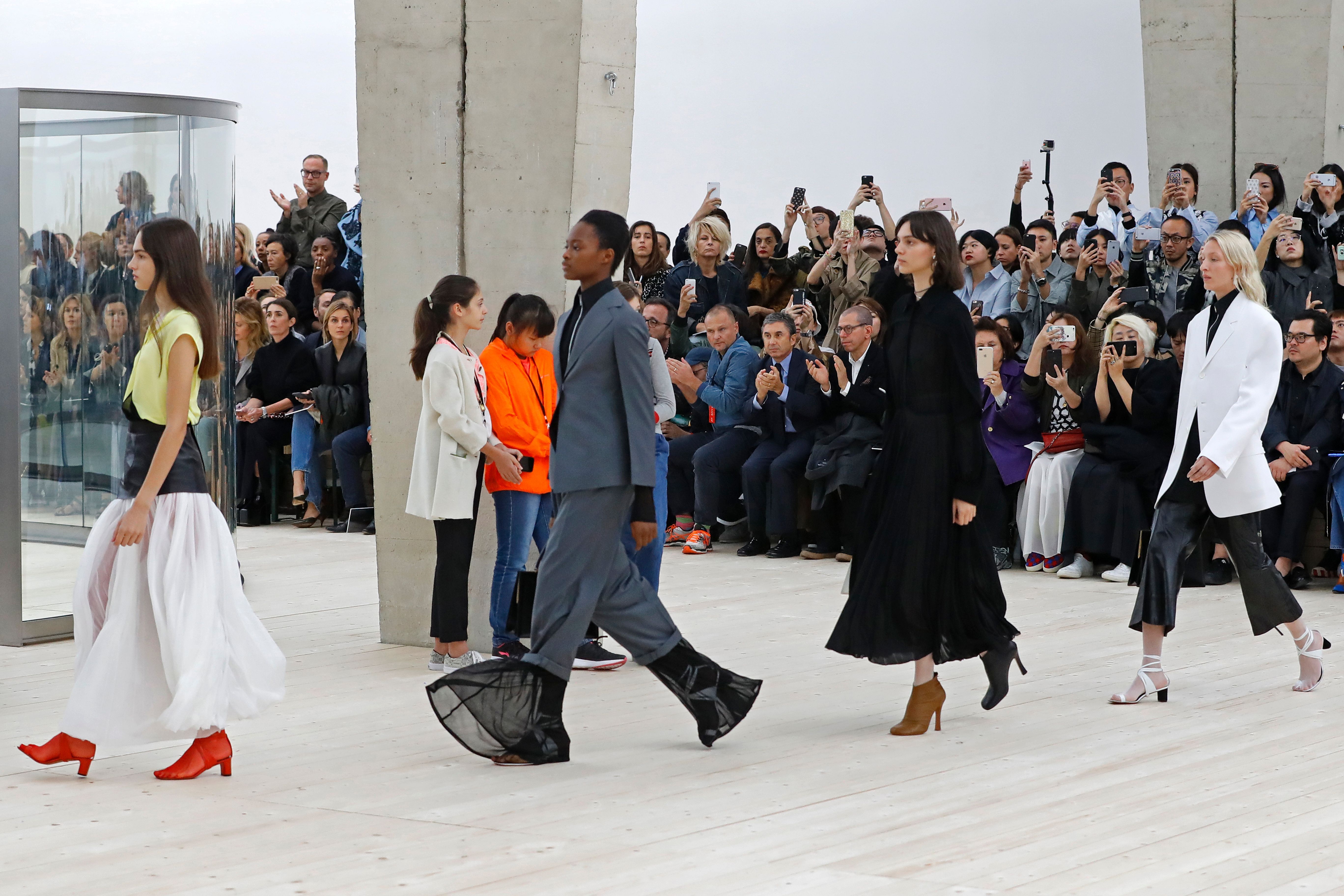 A fashion week guest seen wearing a celine triomphe bag, outside News  Photo - Getty Images