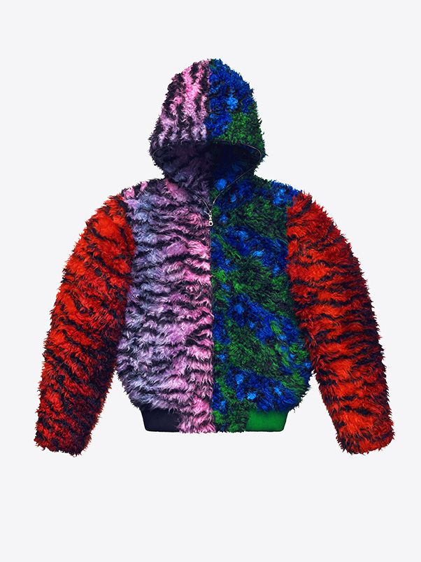 Kenzo x H&M Wool Blend Knit Stretch Green Pink Black Zebra