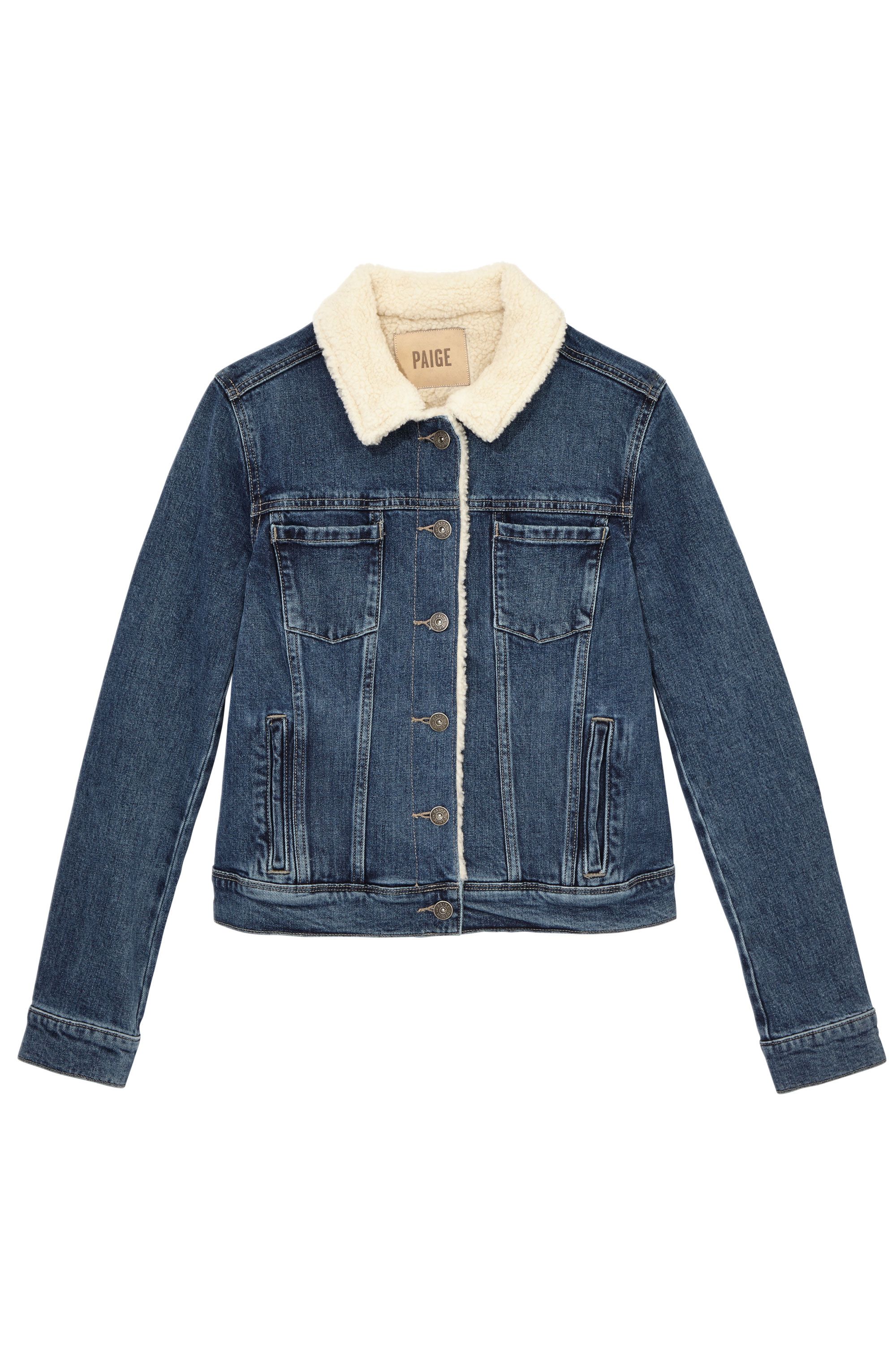 Gaelle Shearling Denim Jacket