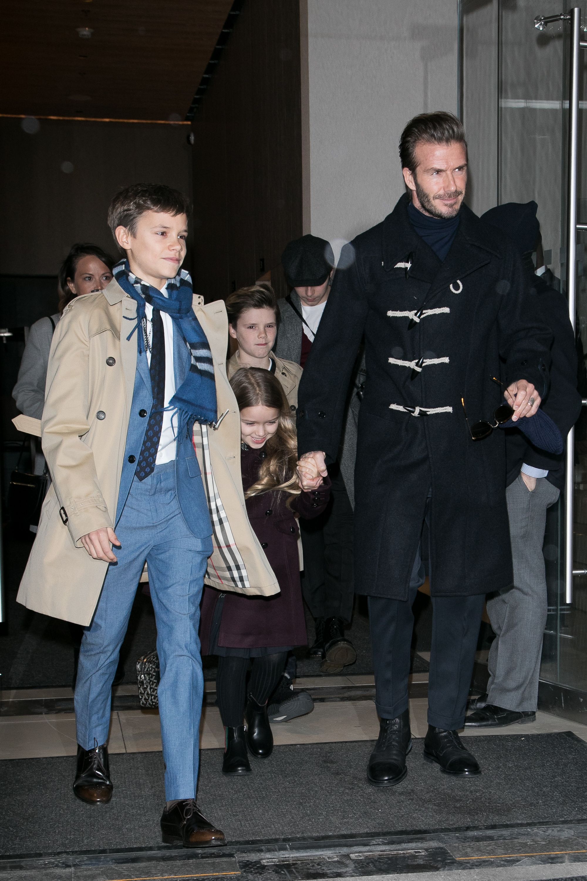 Victoria Beckham takes Romeo for a shopping spree at the Grove and  Maxfields. Victoria was wearing a retro style mini dress while her son  sported an LA Lakers outfit. Los Angeles, Ca.