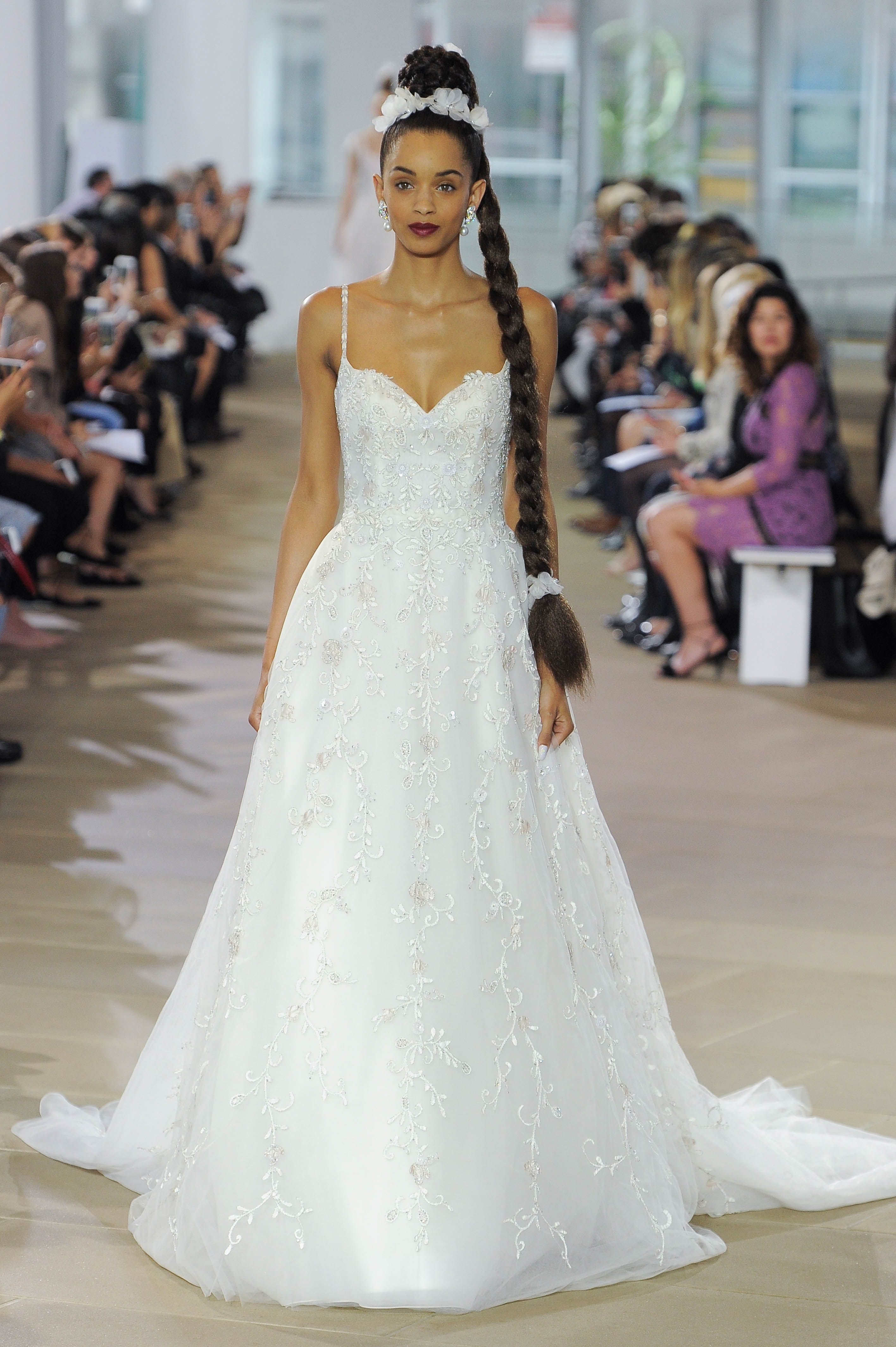 The Best Dresses Ball Gowns and Jumpsuits From Spring 2018 Bridal Week