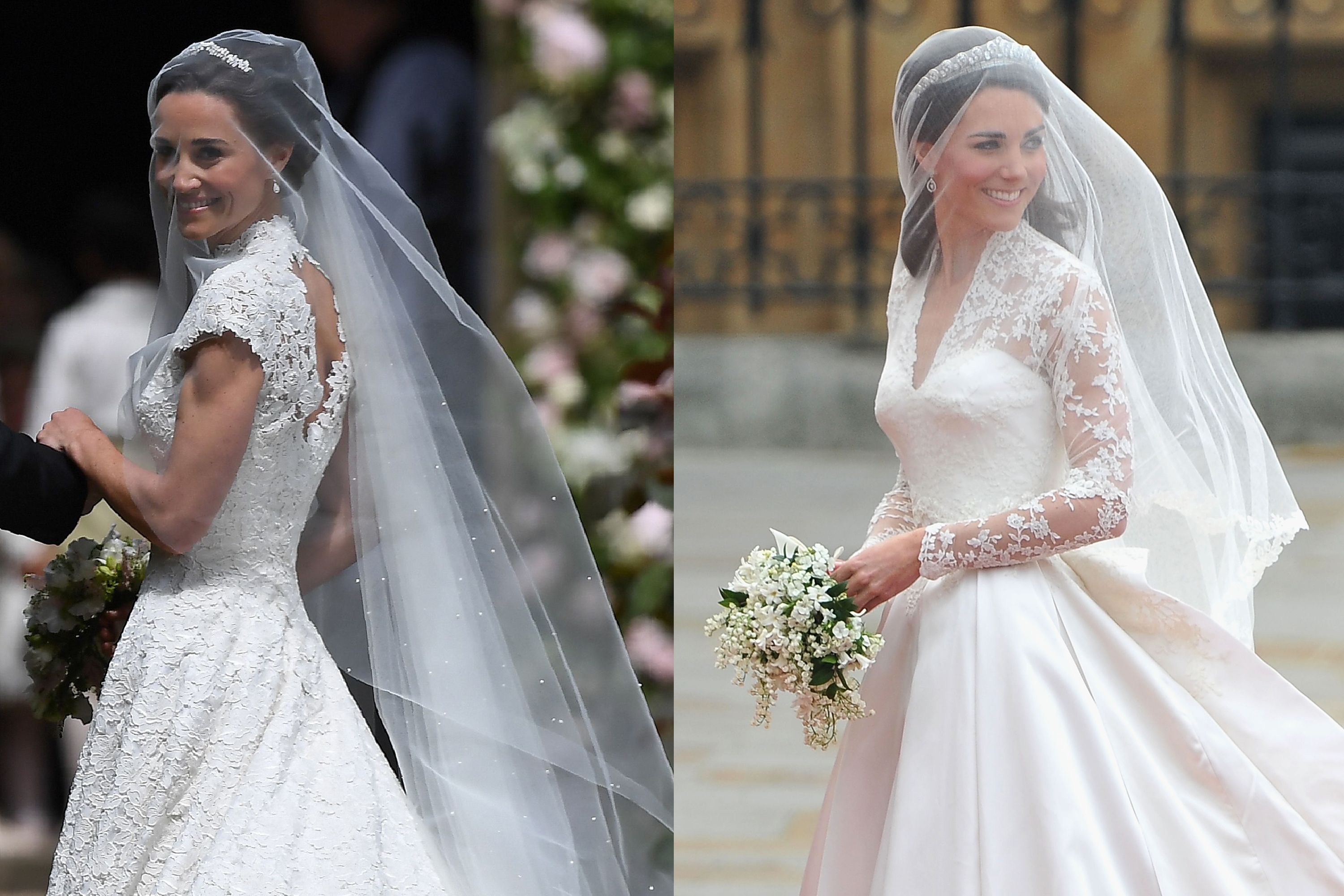 Pippa Middleton and Kate Wedding Similarities Between Pippa Kate Middleton Wedding Dresses