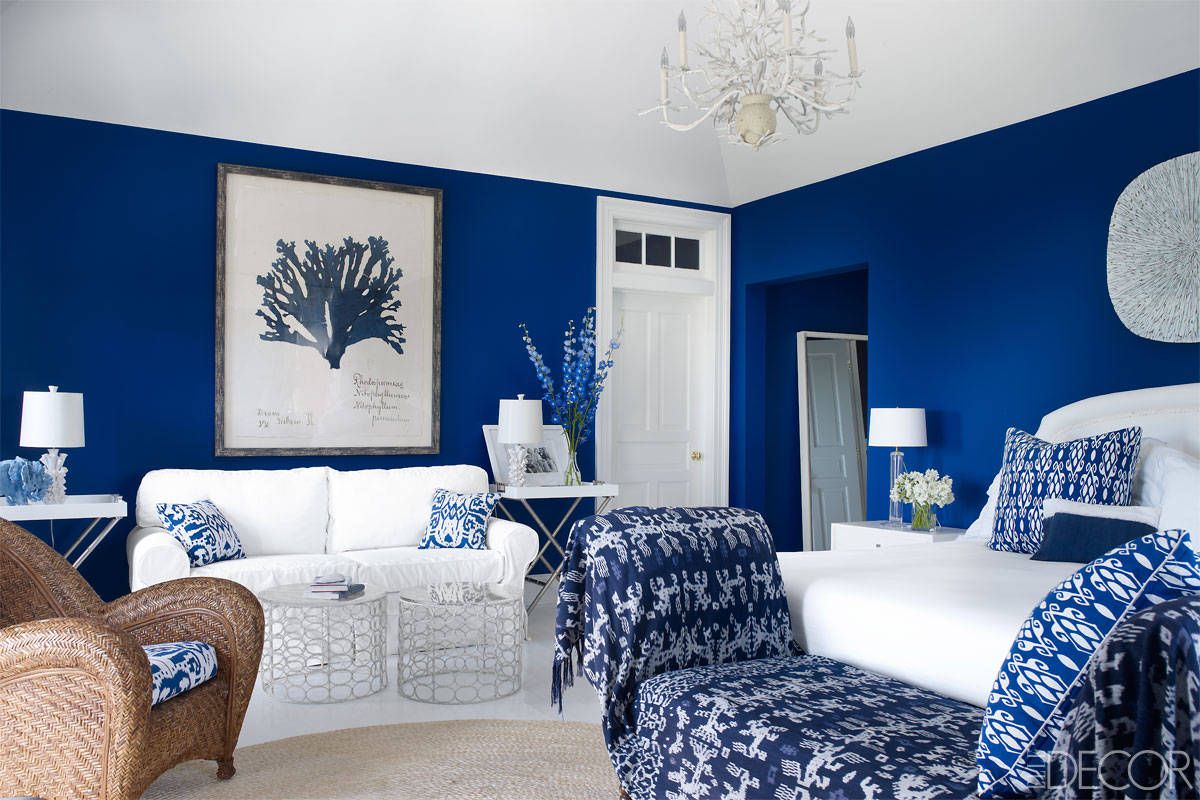 dark blue interior walls color combinations