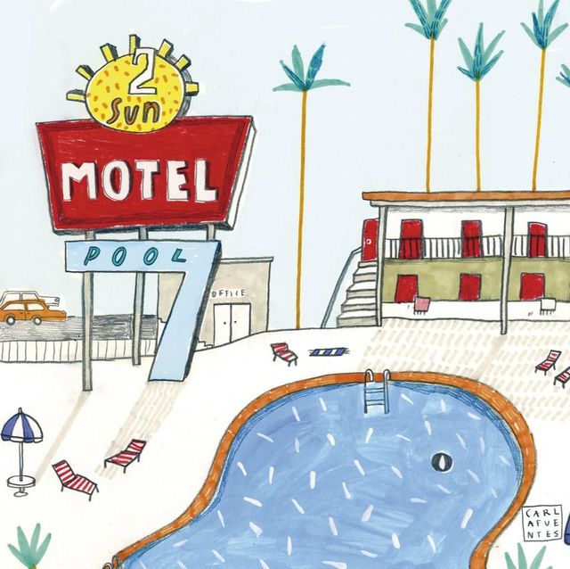 Ilustración '2 Sun Motel Pool', de Carla Fuentes