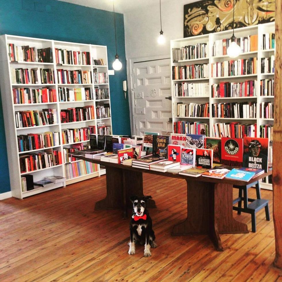 <p>Los céntricos barrios madrileños como Malasaña, Lavapiés o el Barrio de las Letras están repletos de lugares <i>dogfriendly</i> en los que compartir una relajada tarde de café y libros con tu perro. En la calle Duque de Alba, 13 (Madrid), la librería <strong>Traficante de sueños</strong> también le abre la puerta a nuestros amigos peludos. Colega, de Sr Perro, da fe de ello.</p><p>Foto: Instagram @_srperro</p>