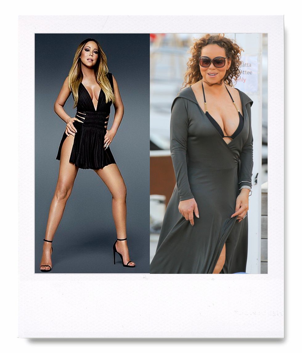<p>Y no es la primera vez: la portada de su disco '1 to Infinity', en la que aparecía vestida con un LBD de Yves Saint Laurent, ya desató la polémica al mostrar una Mariah algo distinta a la habitual.&nbsp;</p>