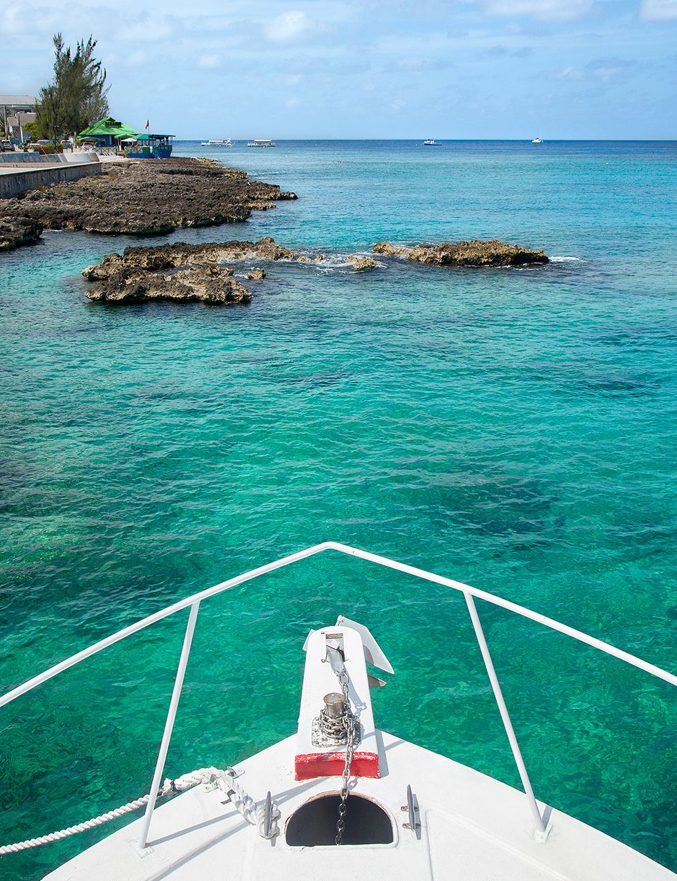 <p>Navegando hacia Bahía Montego, en Jamaica.</p>