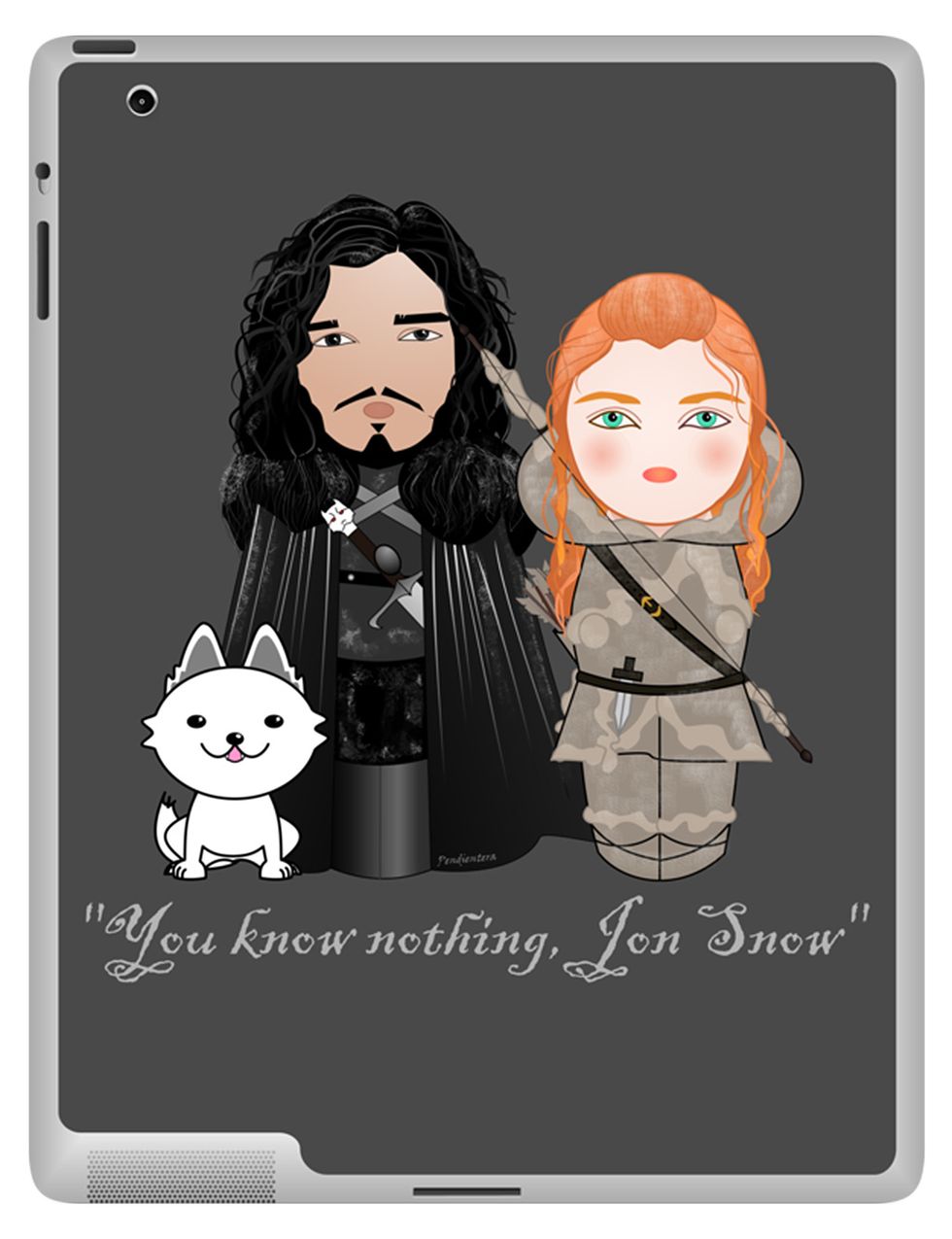 <p>Pegatina para iPad de Jon Snow e Ygritte (19,06 €), de <strong>Pendientera.</strong></p>