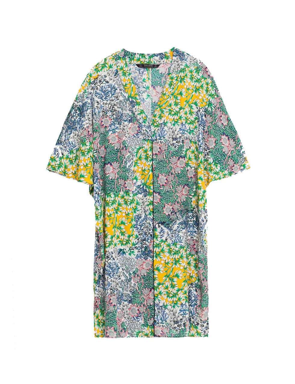 <p>Vestido de flores tipo túnica de Zara (29,95 €).</p>