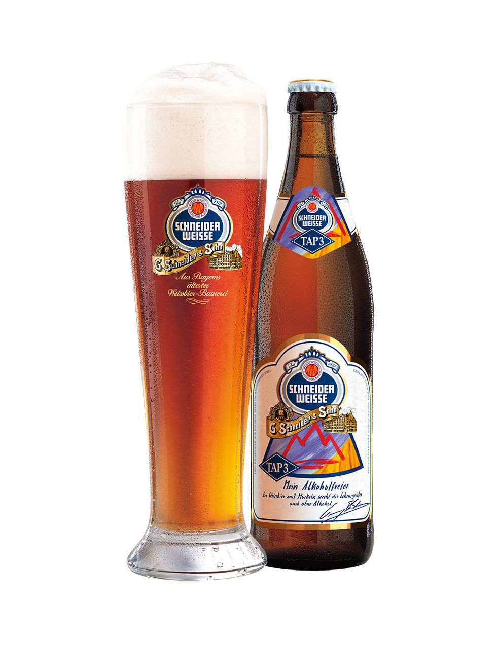 <p>&nbsp;Los amantes de la cerveza de trigo con la cerveza Schneider Weisse Mein Alkoholfreis. Con mucha espuma y un color entre rojizo y ambar atrae todas las miradas. Procede de Alemania y su sabor recuerda a la malta con toques acaramelados.</p>