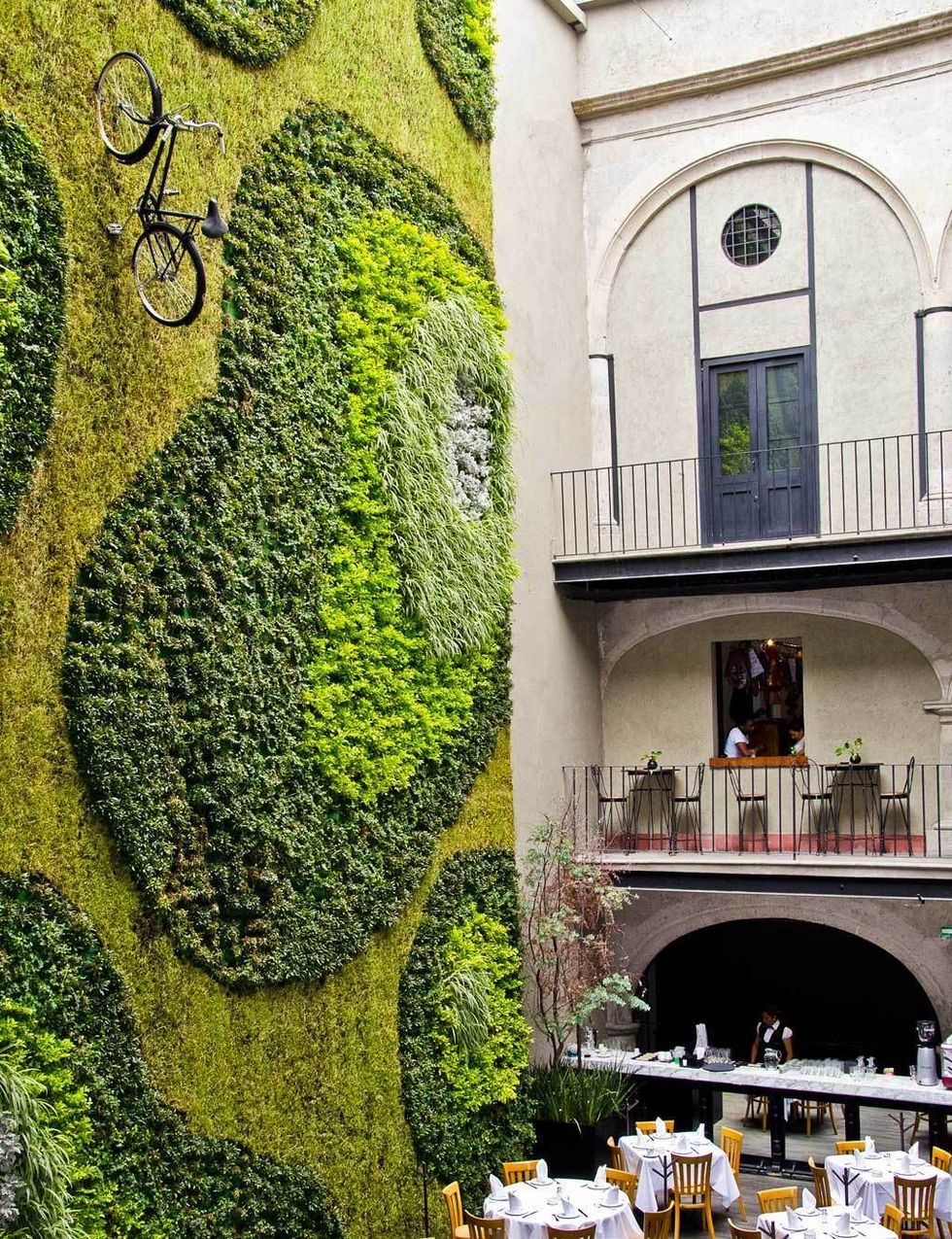 <p>Literalmente, porque el imponente jardín vertical de este restaurante proporciona una agradable sensación de frescura. El restaurante se encuentra en un viejo palacio virreinal y si quieres ver esta maravilla tendrás que darte un paseo hasta el casco histórico de México D.F.</p>