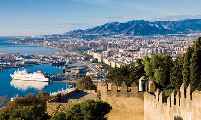 Vista de Málaga desde la Alcazaba.